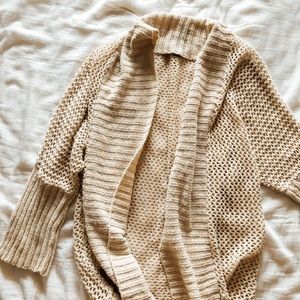 Cream oversized Cardigan